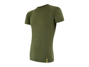 Sensor Merino Active - Uld T-shirt med korte ærmer - Herre - Grøn - Str. S