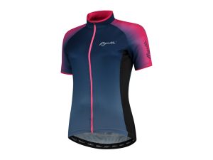 Rogelli Glow - Cykelbluse - Dame - Race Fit - Blå/Pink - Str. XS