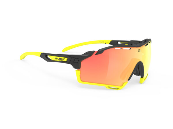 Rudy Project Cutline - Løbe- og cykelbrille - Multilazer orange linser - Mat sort