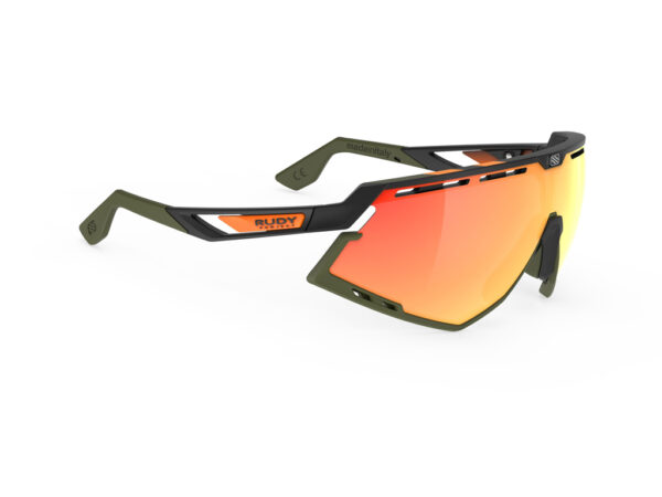 Rudy Project Defender - Løbe- og cykelbrille - Multilaser orange - Mat sort oliven