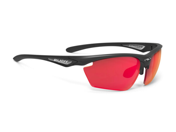 Rudy Project Stratofly - Løbe- og cykelbrille - Multilaser red linser - Mat sort