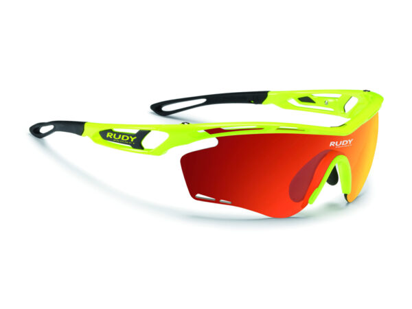 Rudy Project Tralyx - Løbe- og cykelbrille - Multilaser orange linser - Fluo gul