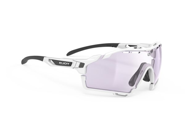 Rudy Project Cutline - Løbe- og cykelbrille - Fotokromisk 2 laserpurple linser - Hvid